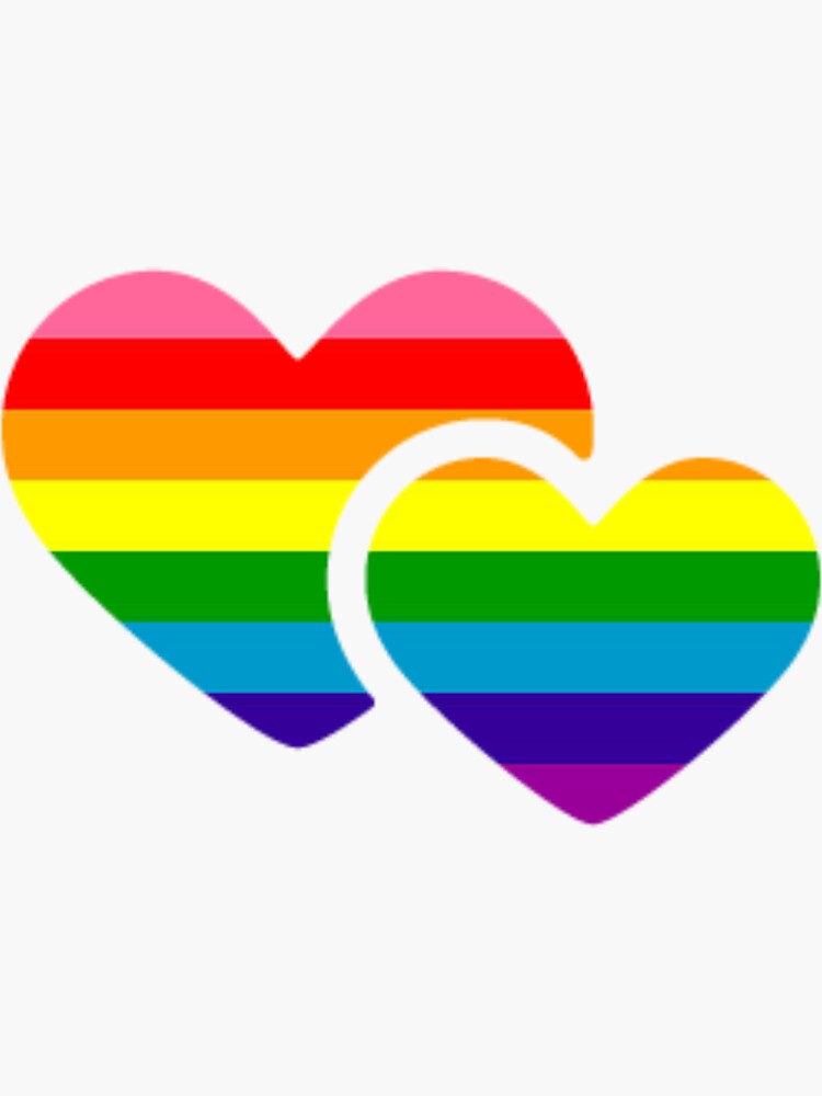 Gay Pride Flag Heart Sticker For Sale By ArtisticManiacX Redbubble