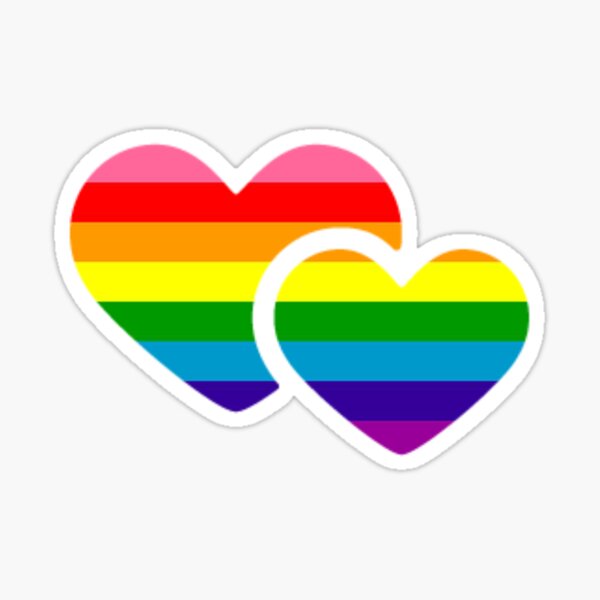 Gay Pride Flag Heart Sticker For Sale By ArtisticManiacX Redbubble