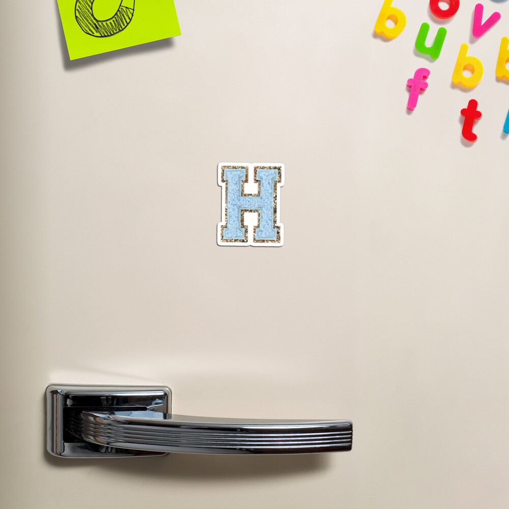 Preppy Blue Varsity Letter H Sticker For Sale By Ktp100 Redbubble