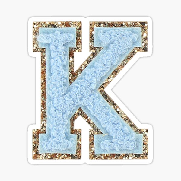 Preppy Blue Varsity Letter K Sticker For Sale By Ktp100 Redbubble