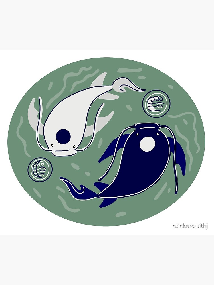 Avatar Yin Yang Koi Fish Sticker Photographic Print By Stickerswithj