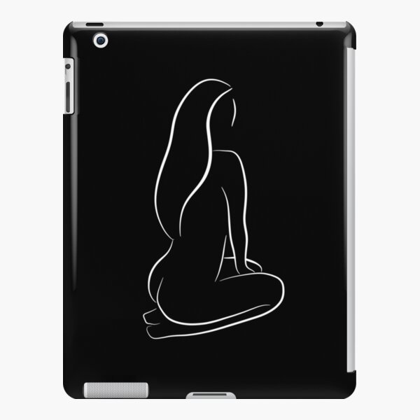 Nude Woman Line Drawing In Black Sexy Samantha Ipad Case Skin