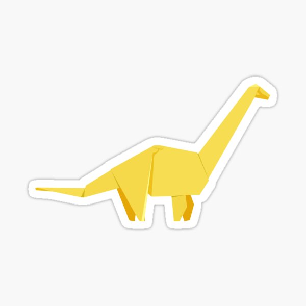 Origami Diplodocus Sticker For Sale By Stas Khabarov Redbubble