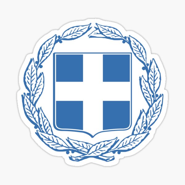 Coat Of Arms Of Greece Sticker By Awesomemasks Redbubble