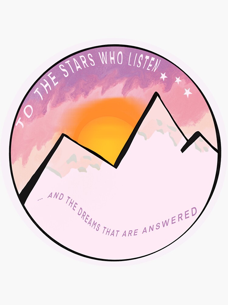 Acotar Mountains And Stars Sticker Sticker For Sale By Berryscones