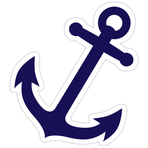 "Navy Blue Anchor" Stickers By Fuchs-und-Spatz | Redbubble