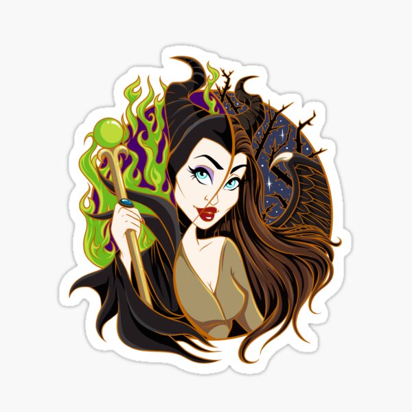 Gemini Maleficent Angelina Sticker Sticker For Sale By Ukuleili