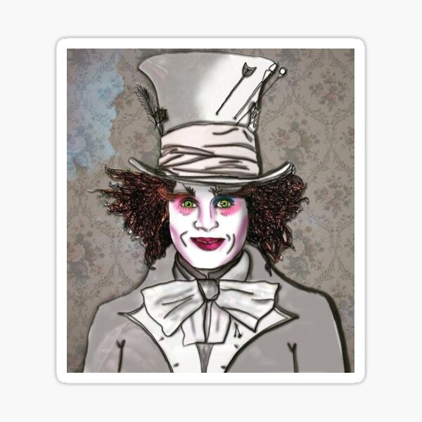 Mad Hatter Sticker For Sale By Rass Redbubble