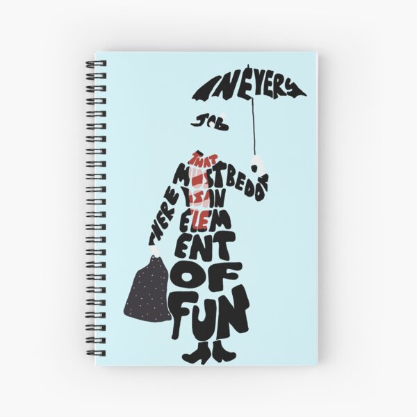 Mary Poppins Spiral Notebook For Sale By Alan Redbubble