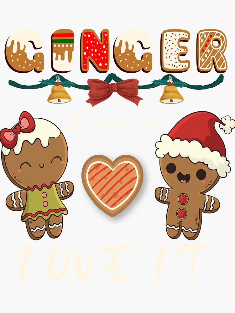 Everyone Loves A Ginger Gingerbread Man Costume Christmas Sticker