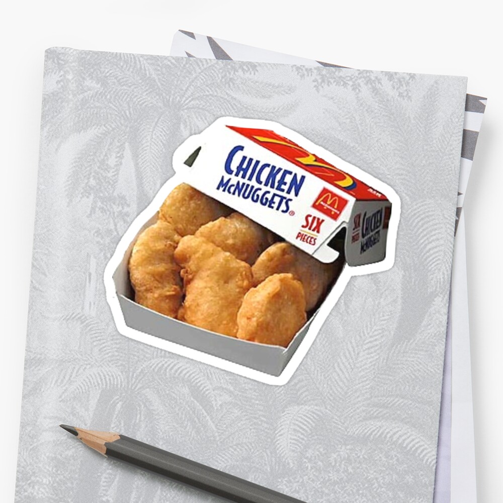 Chicken Nuggets Sticker Sticker By Lel Dancer Redbubble