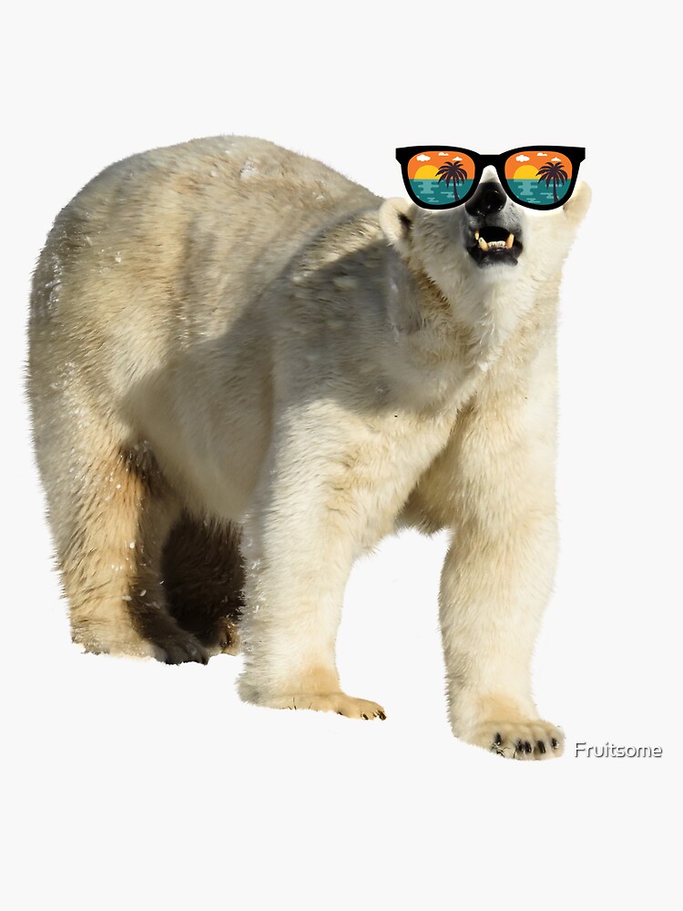 Polar Bear Wearing Sunglasses Original Awkward Humor And Funny Cool