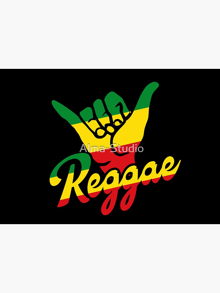 Reggae Shaka Hand With Reggae Colors Reggae Style Sticker For Sale