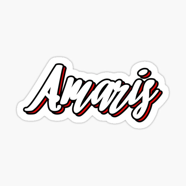 Amaris First Name Hand Lettering Design Sticker For Sale By Sulies