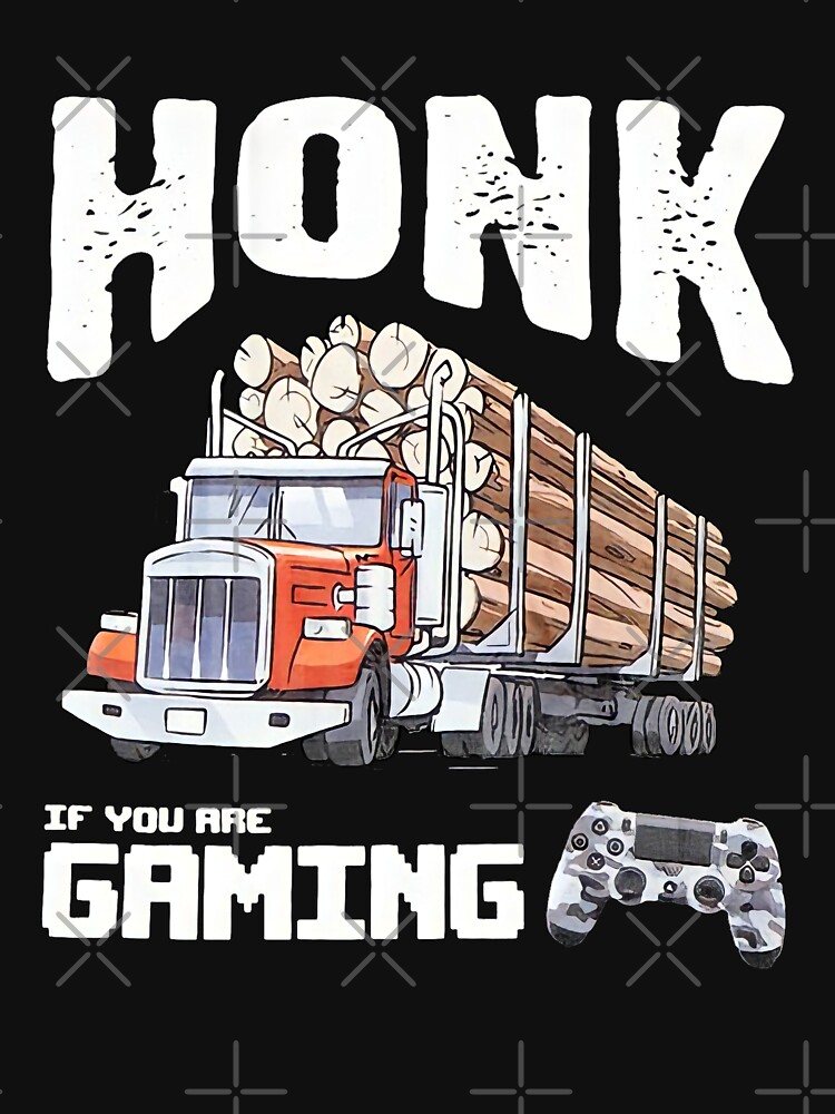 Honk If You Are Gaming Trucker Gamer Coolshirtz Cold Ones T Shirt