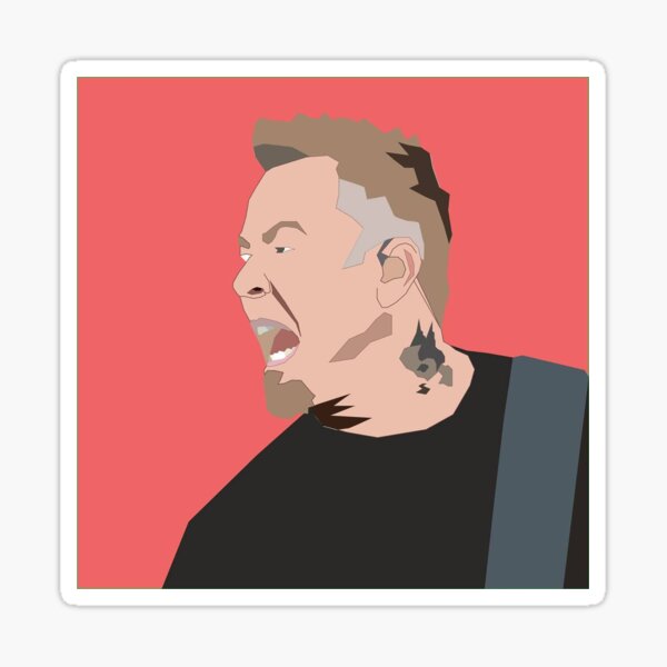 James Hetfield Low Detail Sticker For Sale By Eetfuk Redbubble