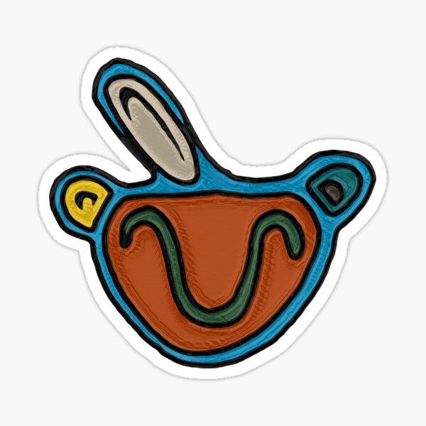 Indigenous Taíno Symbol blue outline Sticker for Sale by liamaris