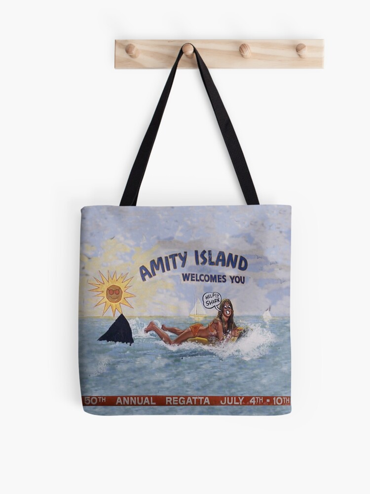 Welcome To Amity Island Tote Bag For Sale By Myronmhouse Redbubble