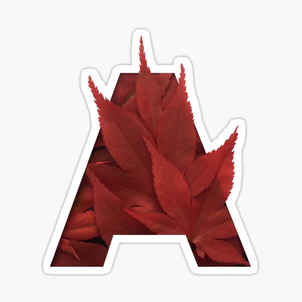 Floral Letter A Acer Palmatum Autumn Font Sticker For Sale By