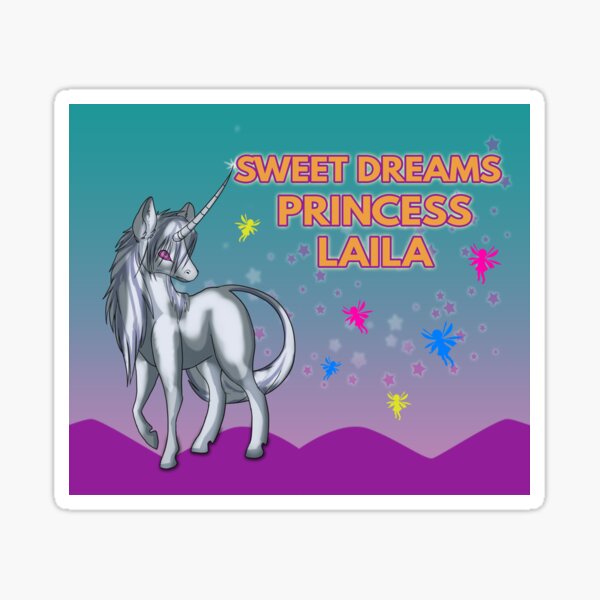 Girls Unicorn Room Layla Sticker For Sale By MoonsmileProd Redbubble