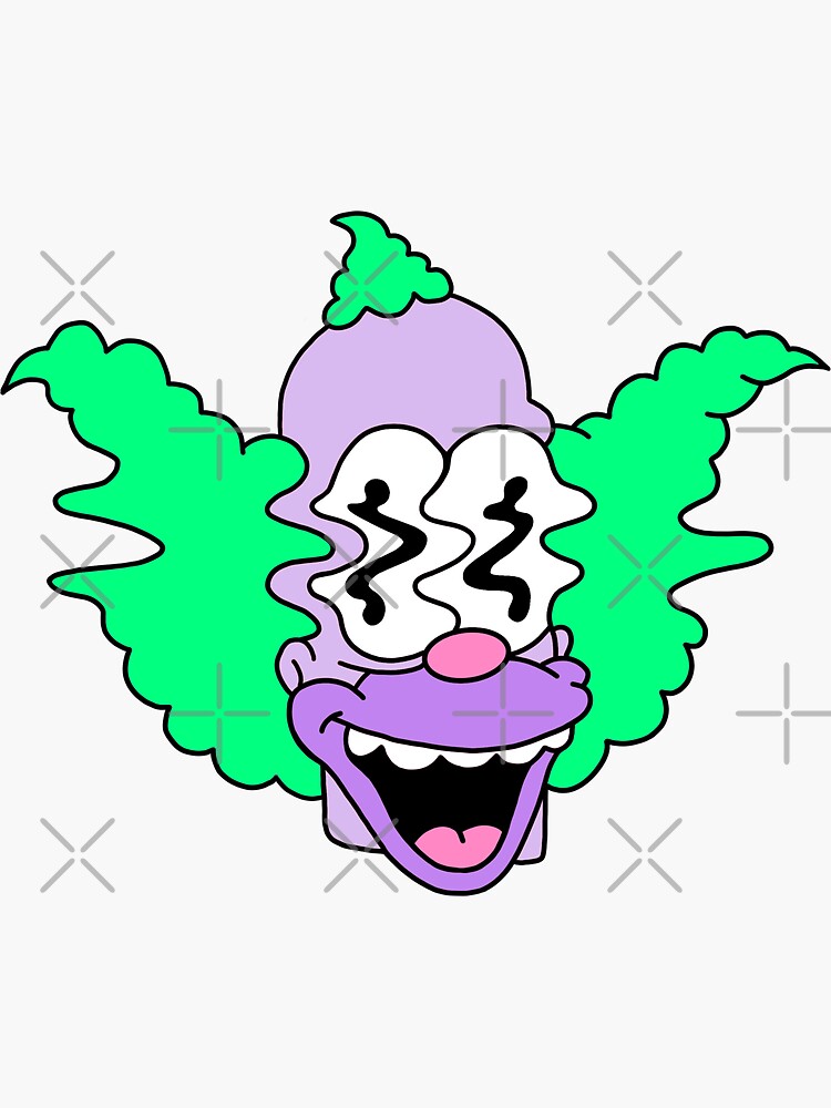 Trippy Krusty Sticker For Sale By Caliclem Redbubble