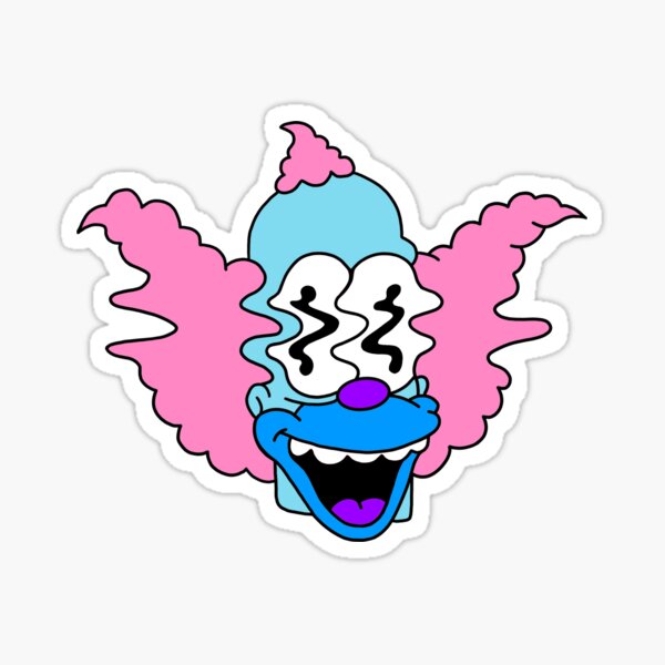 Trippy Krusty 4 Sticker For Sale By Caliclem Redbubble