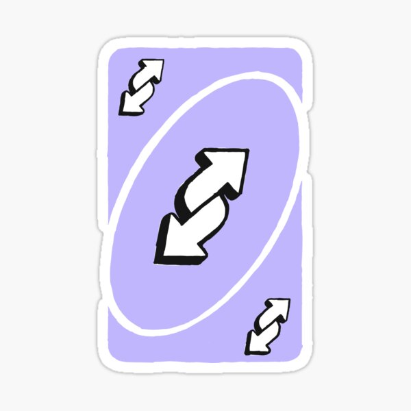 Pastel Purple Uno Reverse Card Sticker For Sale By Ruelia Redbubble