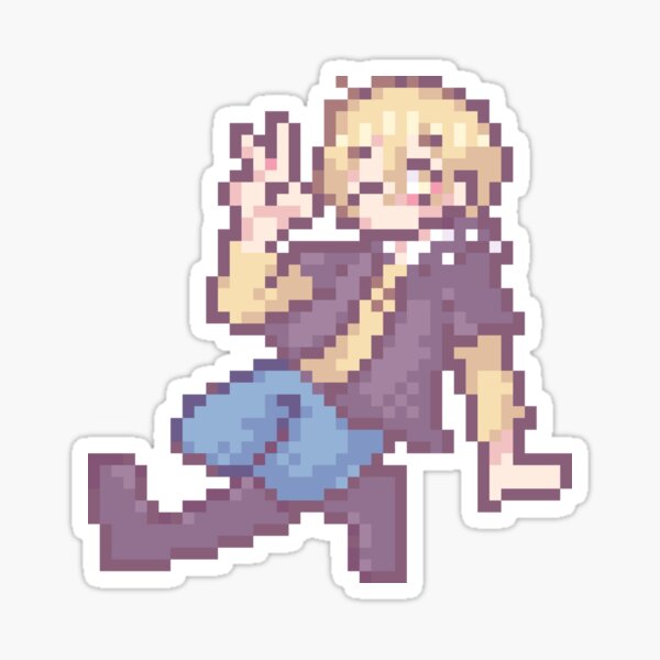 Pixel Kano Shuuya Sticker For Sale By Abitofkake Redbubble