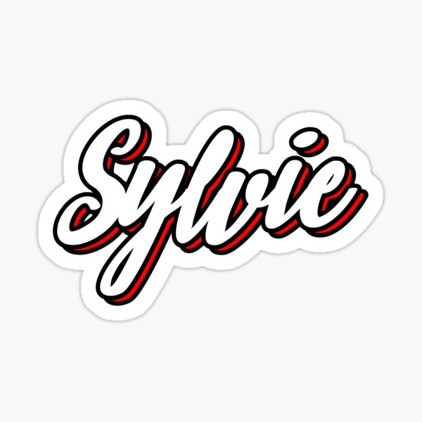 Sylvie First Name Hand Lettering Design Sticker For Sale By Sulies