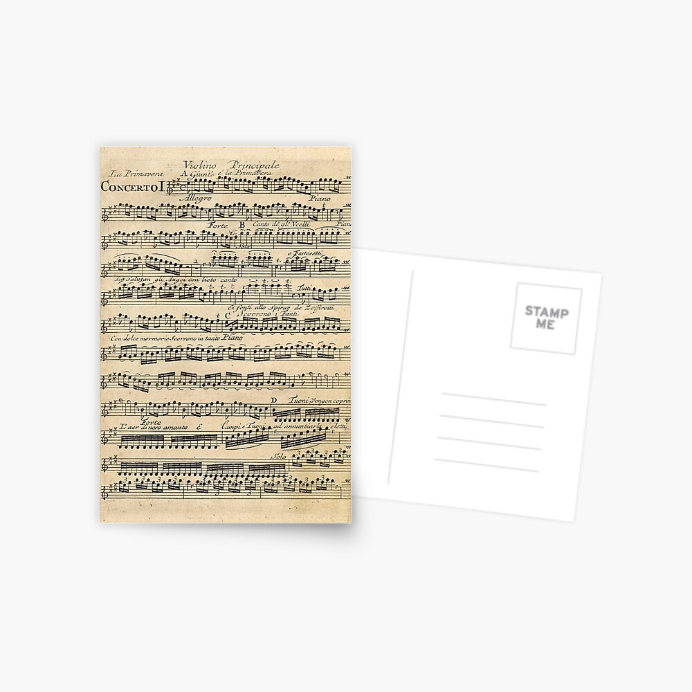 Vivaldi Spring The Four Seasons Original Handwritten Score Of