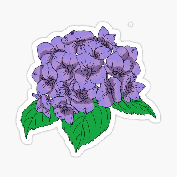 Periwinkle Hydrangea Sticker For Sale By Red Wid0w Redbubble