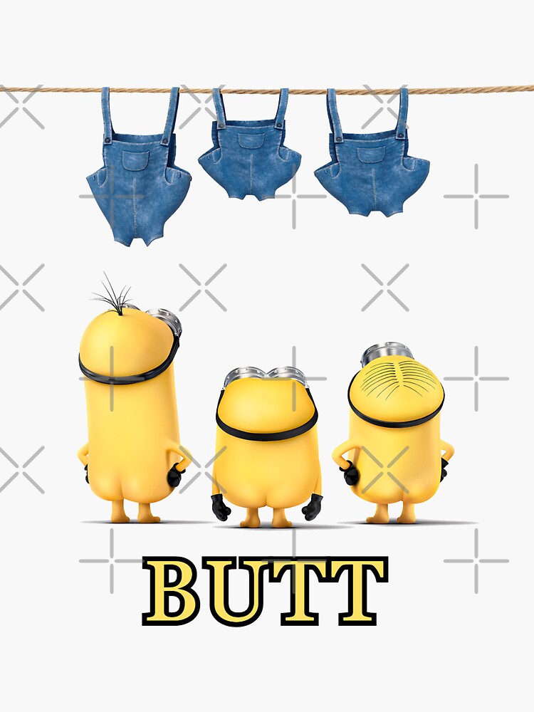 Three Funny Naked Minions Sticker For Sale By Hedgehog633 Redbubble