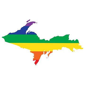 Upper Peninsula Of Michigan Gay Pride LGBTQ Rainbow Art Board Print