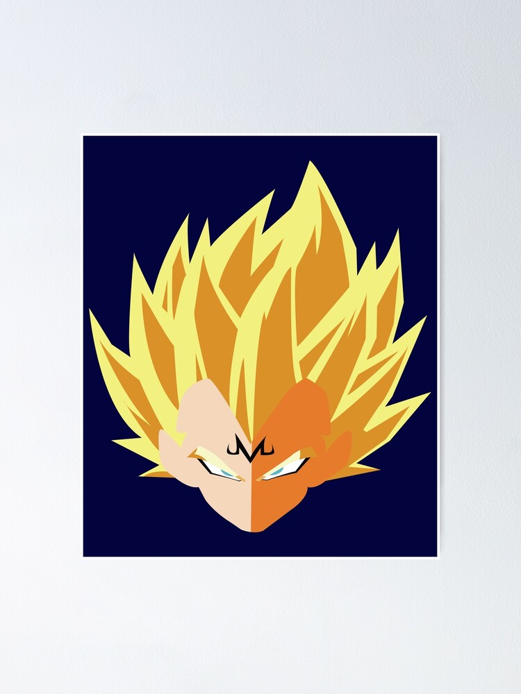 Majin Vegeta Anime Sticker Poster For Sale By Manolo7 Redbubble