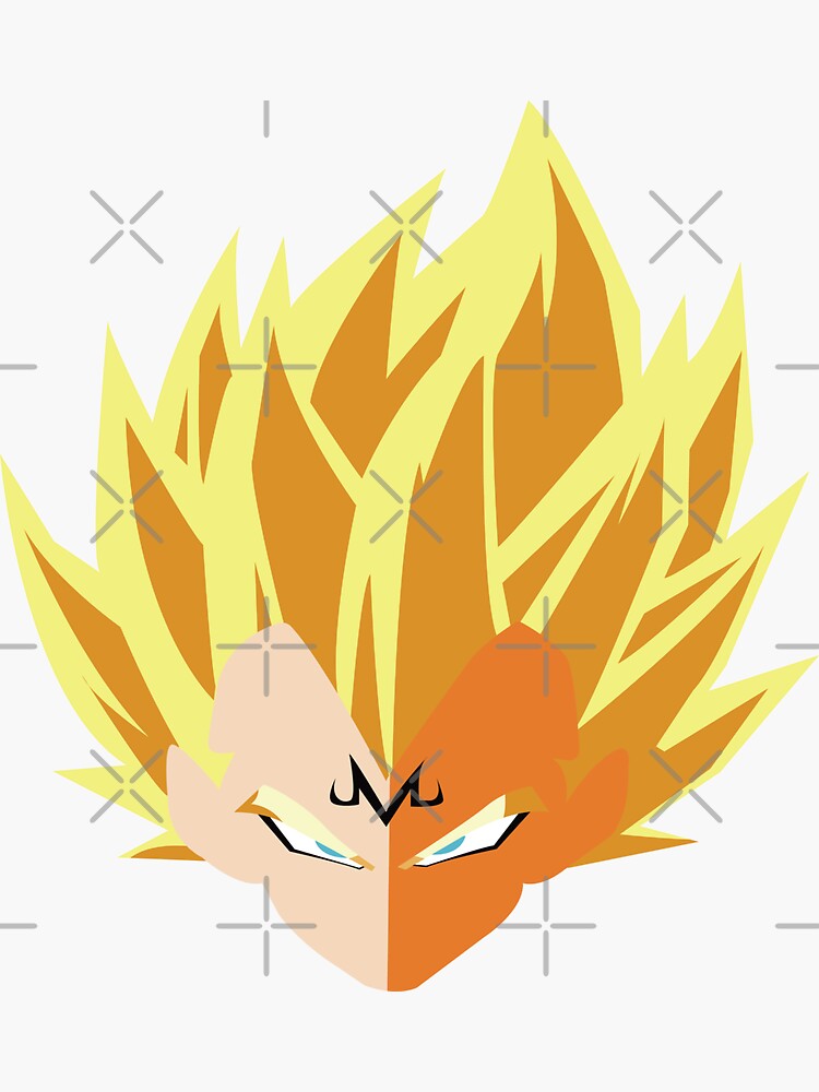 Majin Vegeta Anime Sticker Sticker By Manolo Redbubble