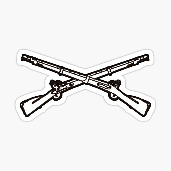 Army Infantry Logo White Sticker For Sale By Fwho Redbubble