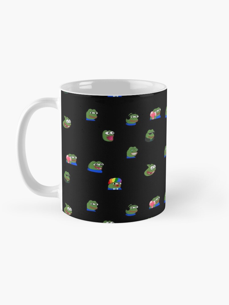 Peepo Emote Black Coffee Mug For Sale By Mrlazypl Redbubble