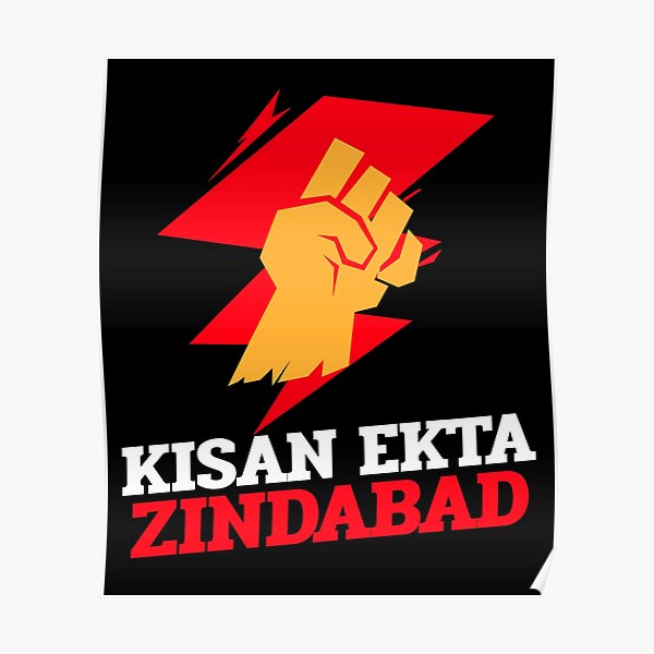 Kisan Ekta Zindabad Poster For Sale By Outtaluck Redbubble