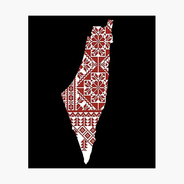 L Mina Fotogr Fica Mapa De Palestina Con Patr N De Thobe De