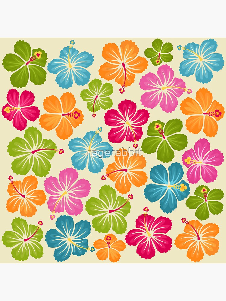 Hibiskus Sticker For Sale By Ragerabbit Redbubble