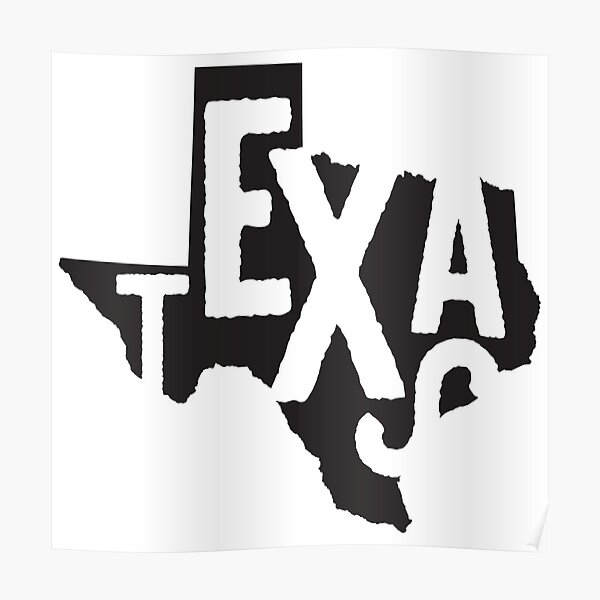 P Ster Dise O Del Estado De Texas Resumen Gr Fico De Letras De Texas