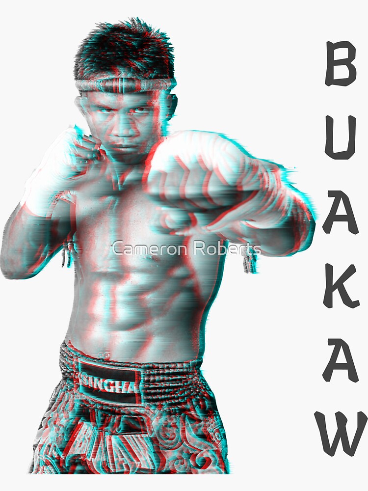 Glitched Buakaw Black And White Sticker For Sale By TheBorisJohnson