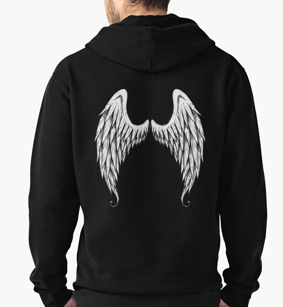 “Angel Wings Hoodie” Pullover Hoodies by Bradsite | Redbubble