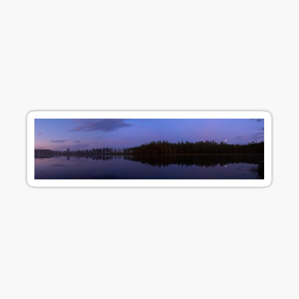 Pitkajarvi Nightscape Panorama Sticker For Sale By Joukoklehto