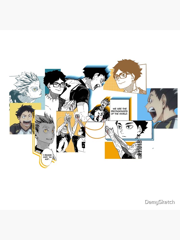 Bokuaka Edit Haikyuu Art Print By Demysketch Redbubble