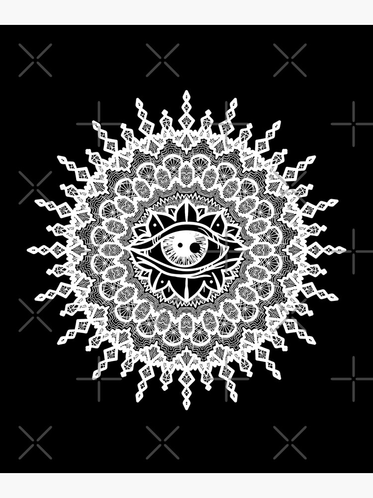 Evil Eye Mandala Poster By Szilviahdesign Redbubble