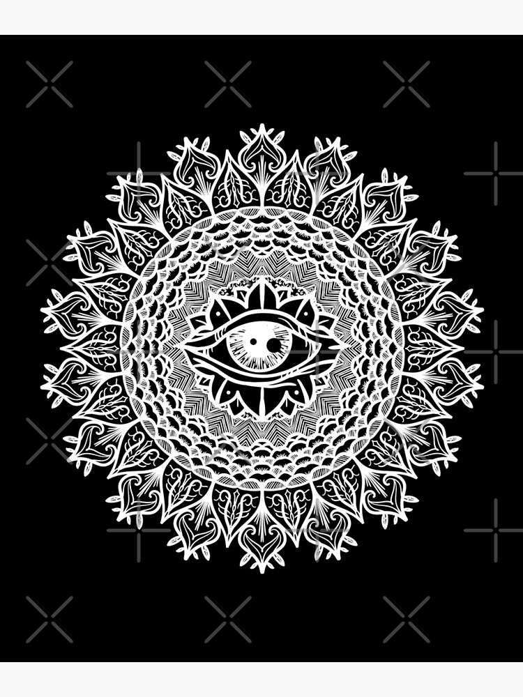 Evil Eye Mandala Art Print By Szilviahdesign Redbubble