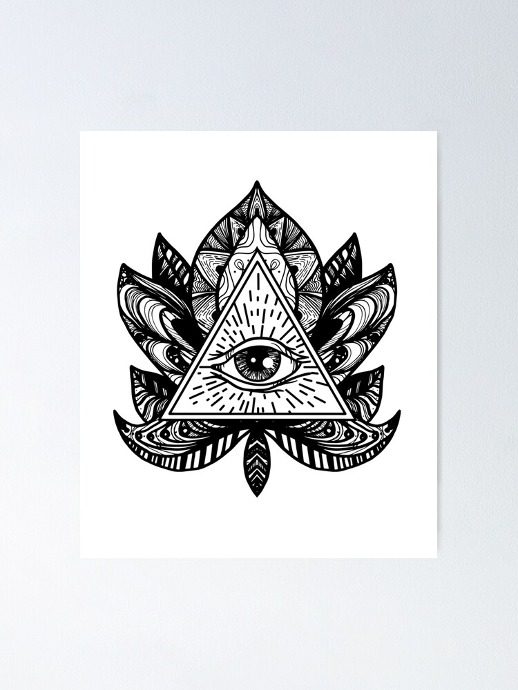 Evil Eye Mandala Poster For Sale By Szilviahdesign Redbubble