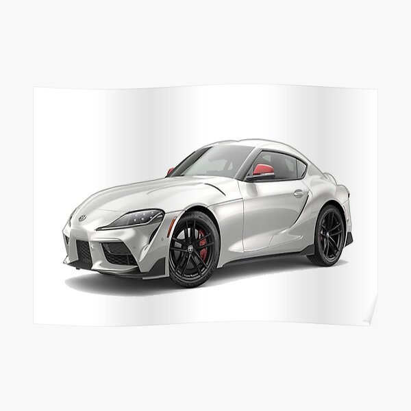 Toyota Supra Absolute Zero White Launch Edition Poster By