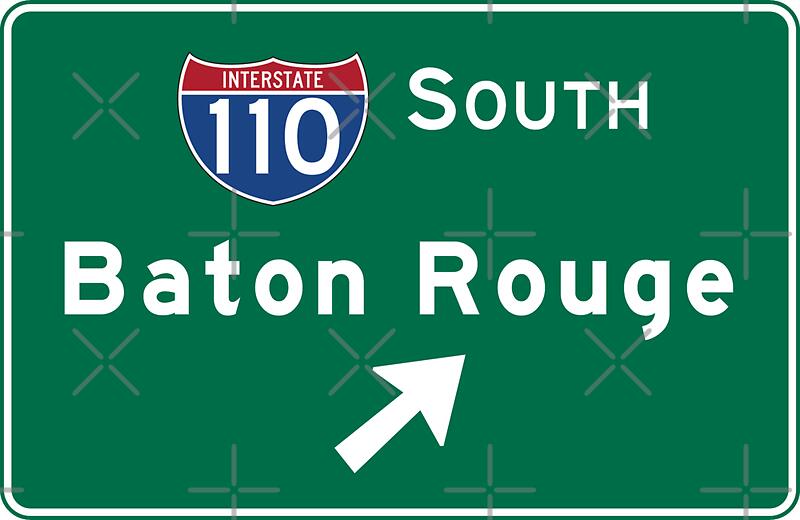 "Baton Rouge, LA Road Sign, USA" Stickers by worldofsigns Redbubble
